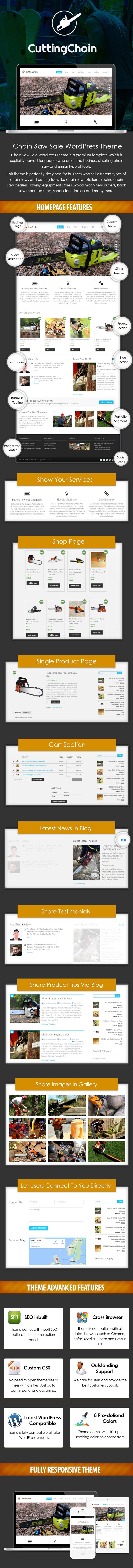 Chain Saw Sale WordPress Theme
