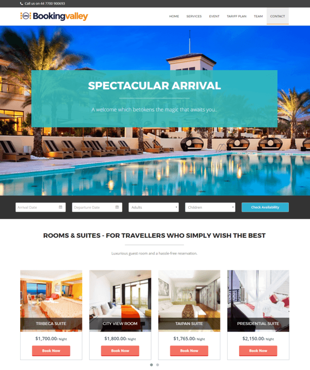 Hotel Booking WordPress Theme