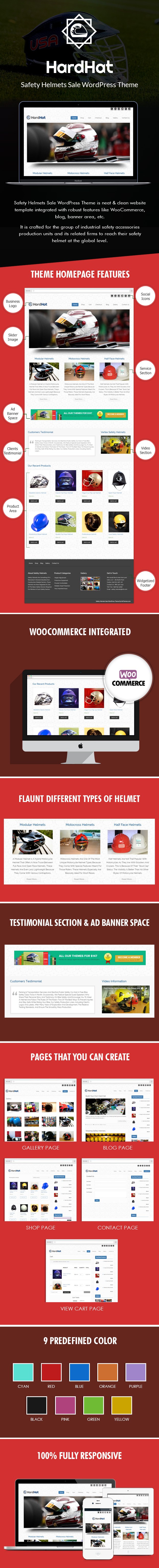 Safety Helmets Sale WordPress Theme Sales
