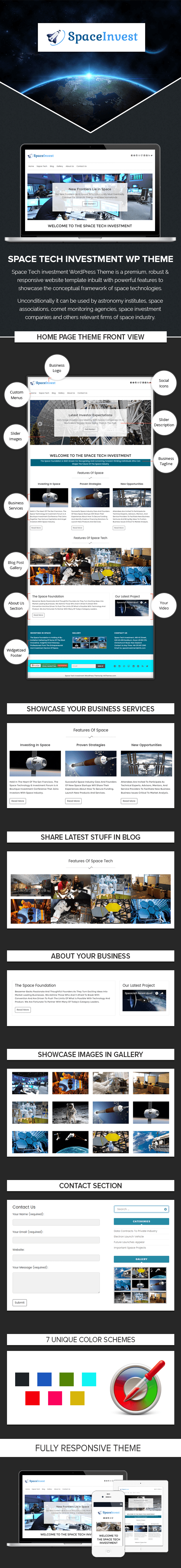 Space Tech Investment WordPress Theme Sales