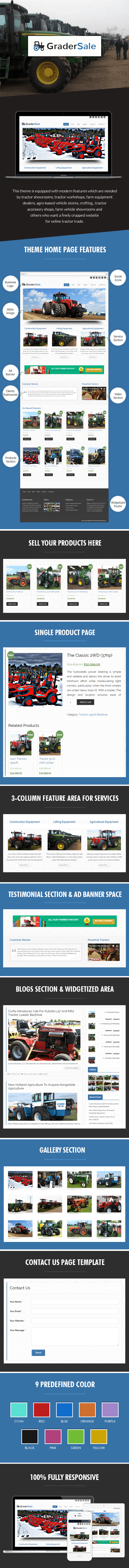 Tractors Sale WordPress Theme