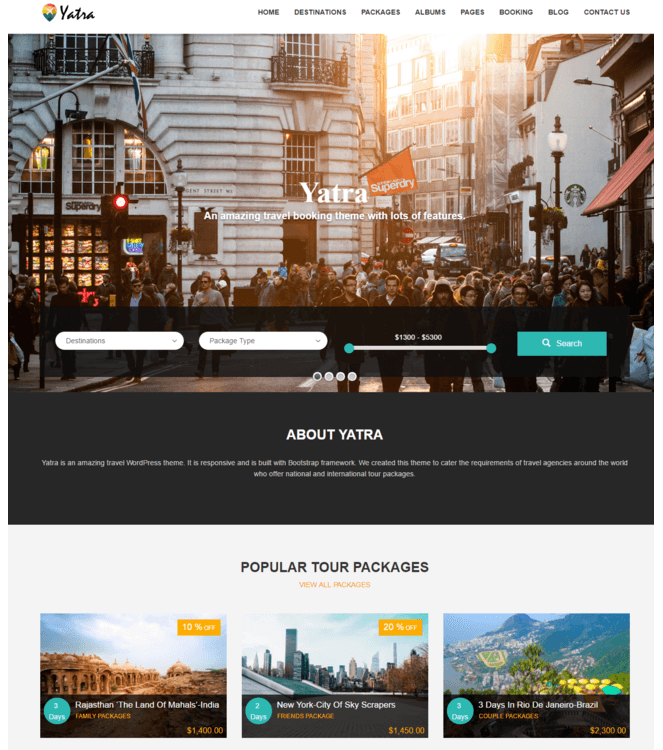 Travel And Tour Booking WordPress Theme