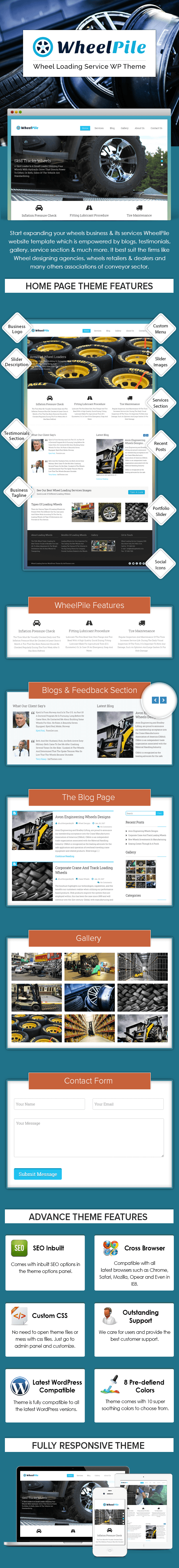 Wheel Loading Service WordPress Theme Sales