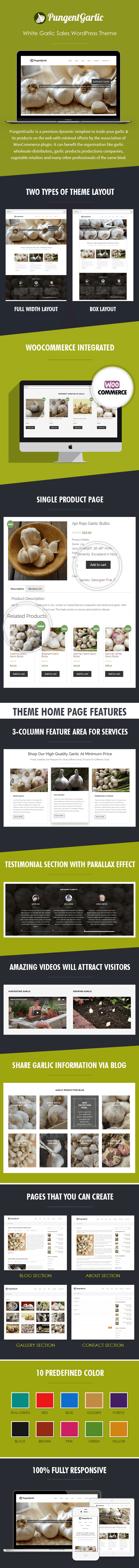 White Garlic Sales WordPress Theme Sales