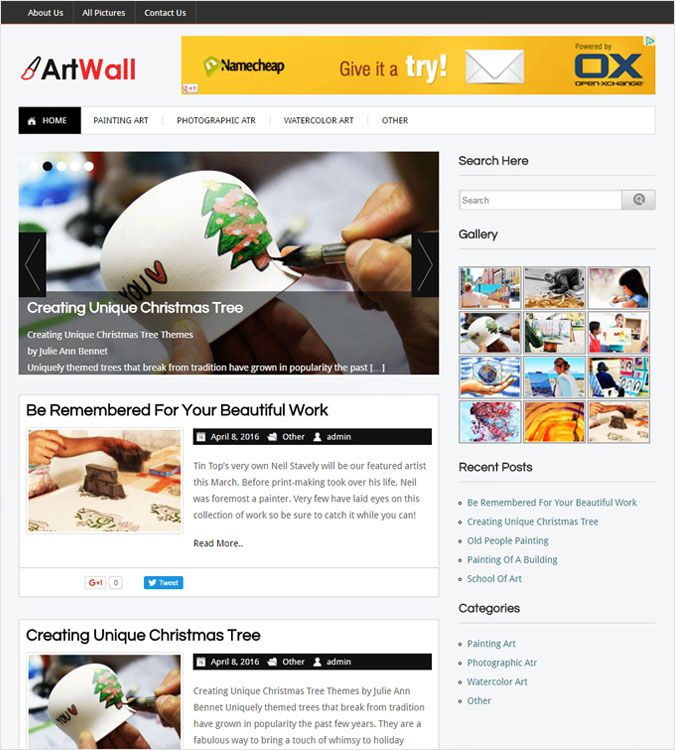 ArtWall WP theme