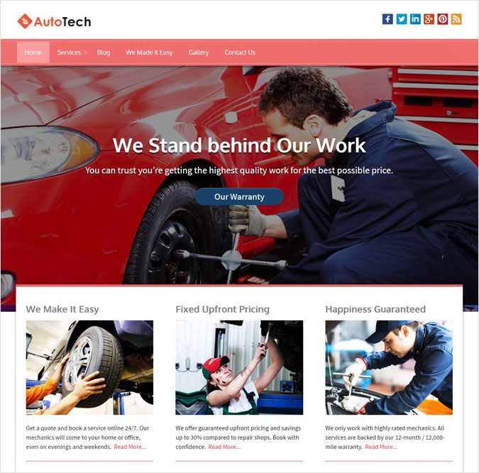 AutoTech WP theme