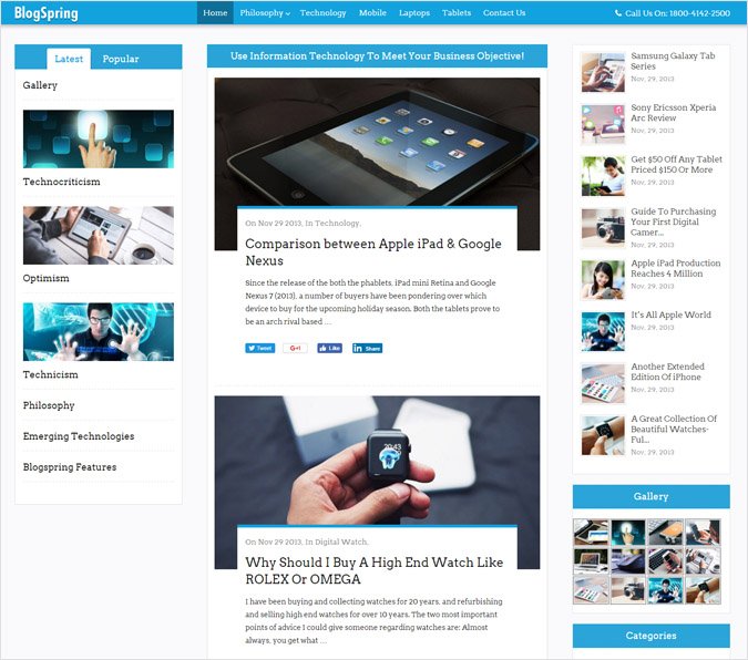 BlogSpring WP Theme