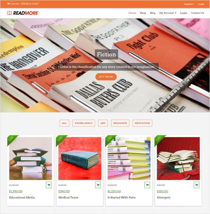 Book Shop WordPress Theme