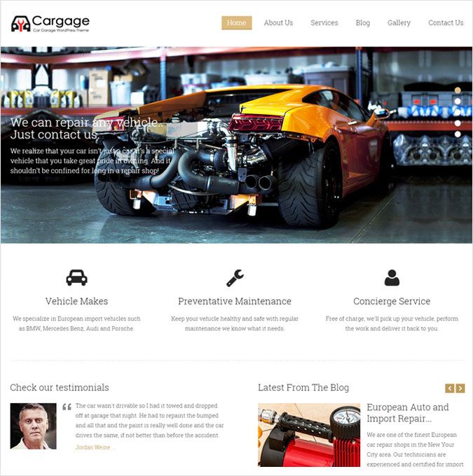 CarGage WP theme