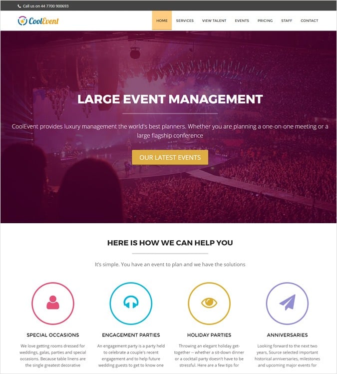 CoolEvent WP theme