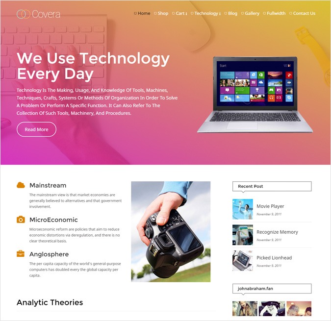 Covera WP theme