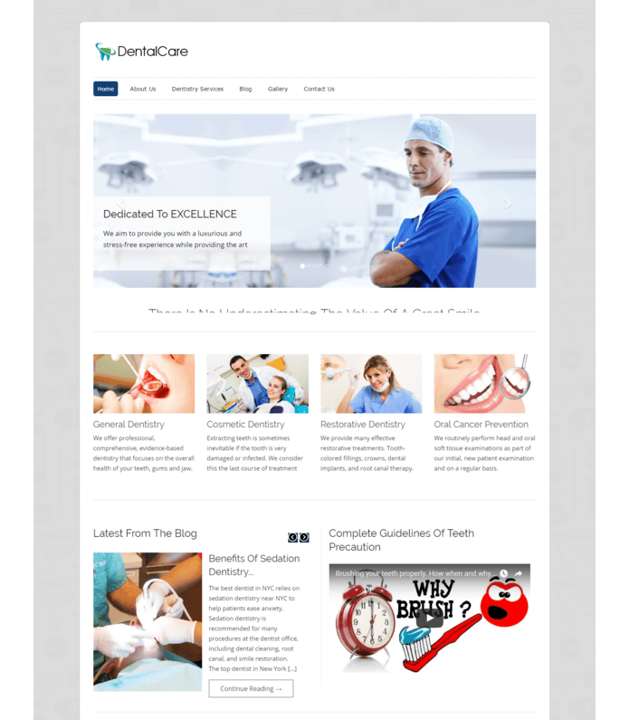 Dentist WordPress Theme