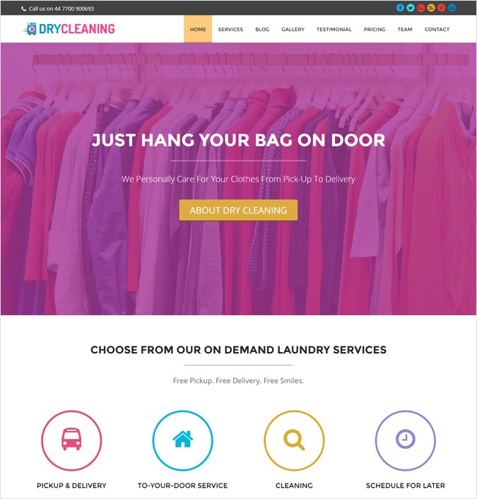 DryCleaning WordPress Theme