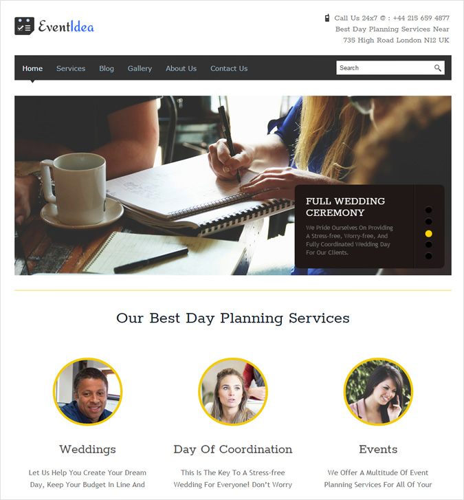 EventIdea WP theme