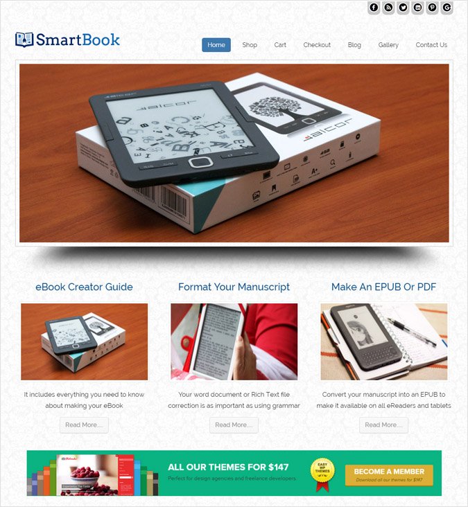 Flat Ebook Selling WordPress Theme