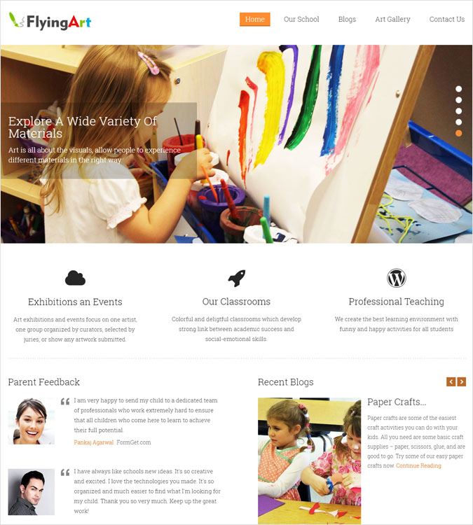 FlyingArt WP theme