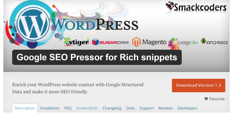 Google SEO Pressor For Rich Snippets