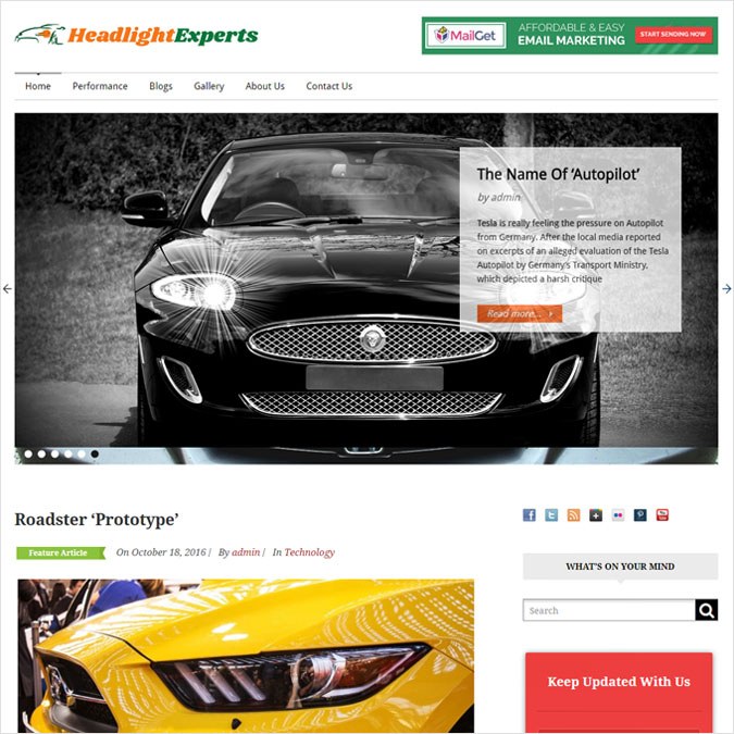 HeadlightExpert WP theme