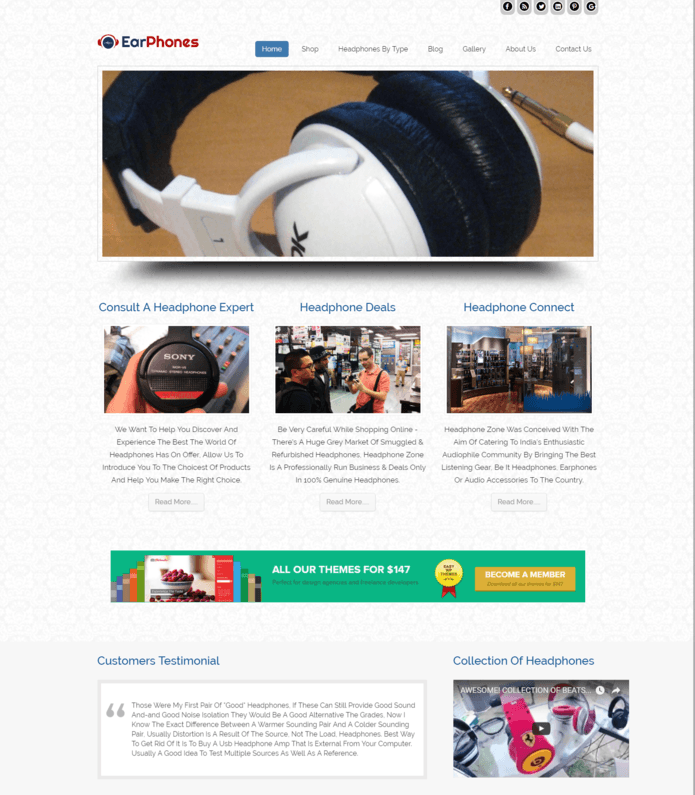 Headphones Sale WordPress Theme