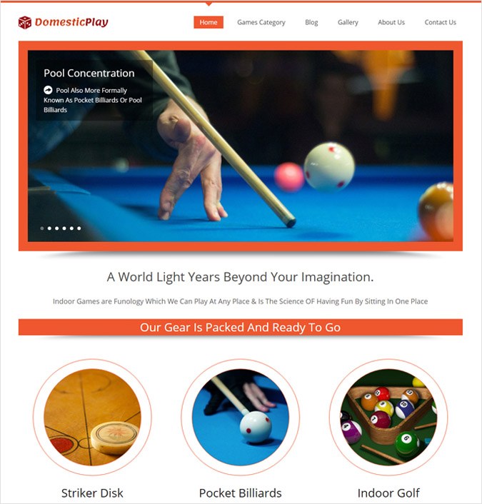 Indoor Game WordPress Theme