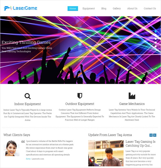 Laser Tag Company WordPress Theme