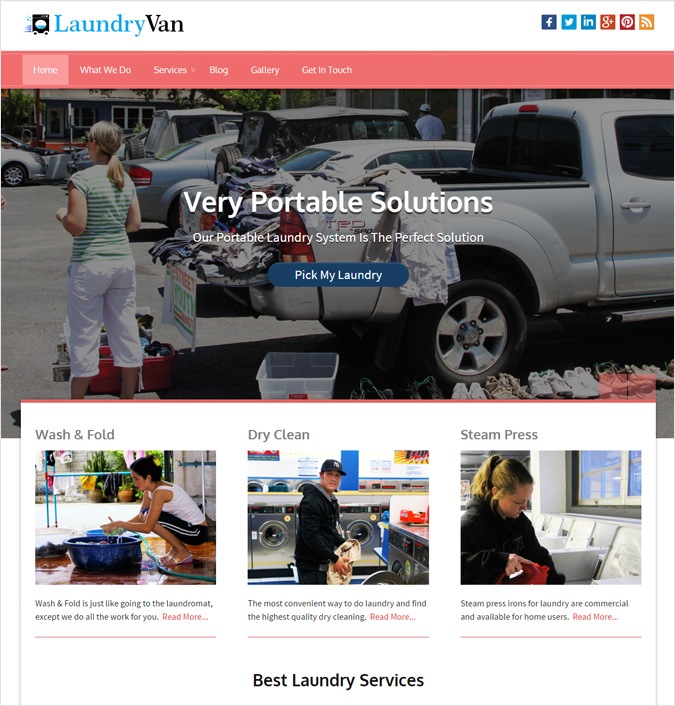 LaundryVan WordPress Theme
