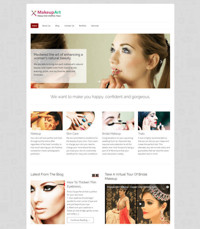 Makeup Artist WordPress Theme