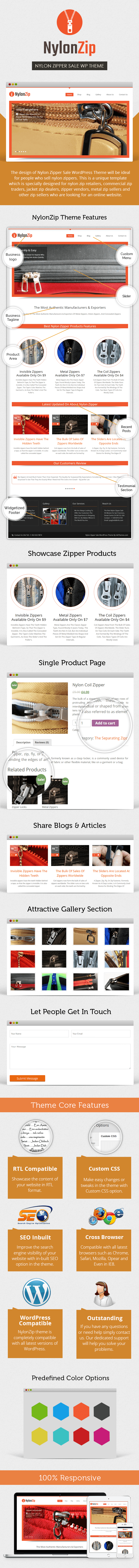 Nylon Zipper Sale WordPress Theme