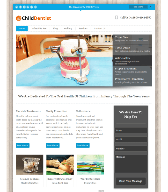 Pediatric Dentistry WordPress Theme