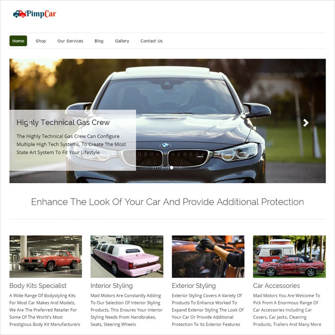 PimpCar WP theme