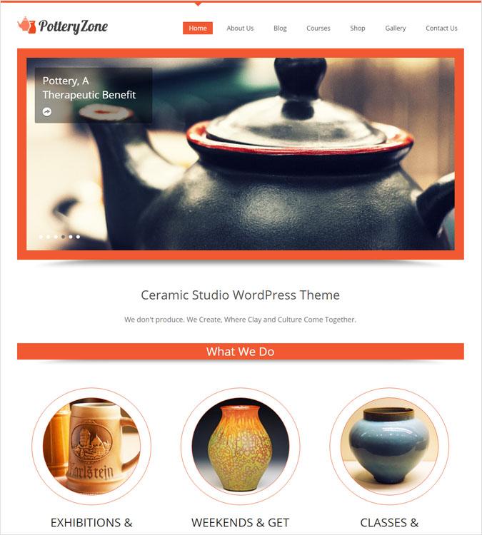 PotteryZone WP theme