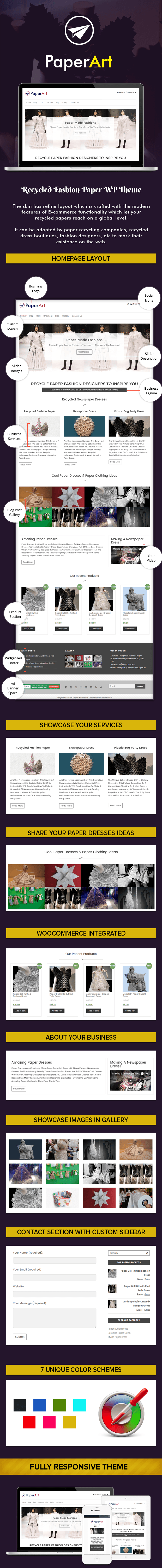 Recycled Fashion Paper WordPress Theme Sales