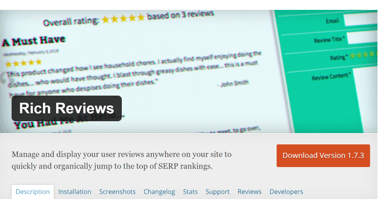 Rich reviews plugin