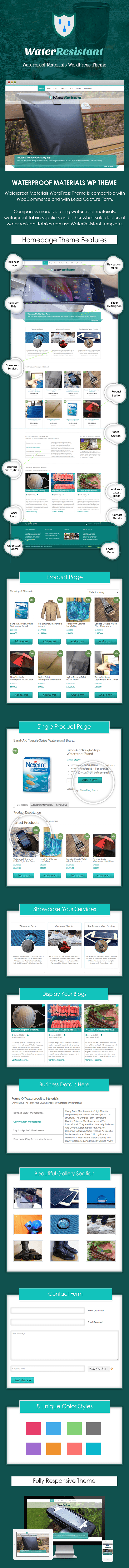 Waterproof Materials WordPress Theme