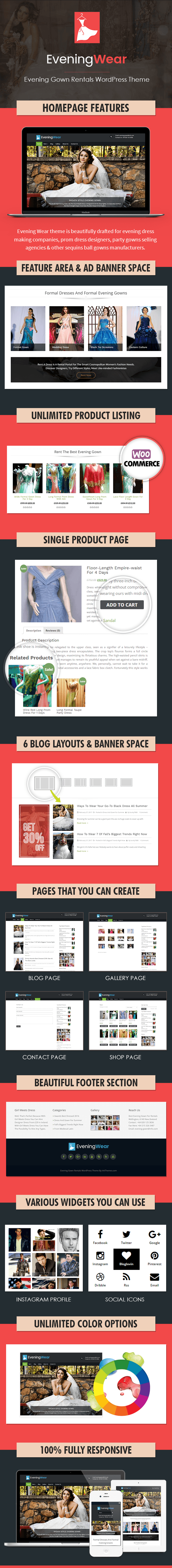 Evening Gown Rentals WordPress Theme