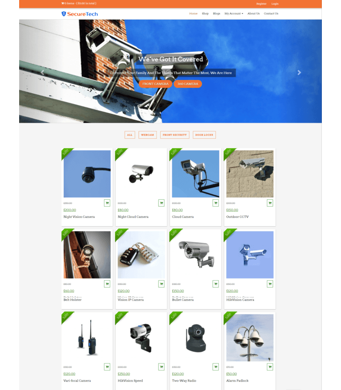 Security Gadget Sales WordPress Theme