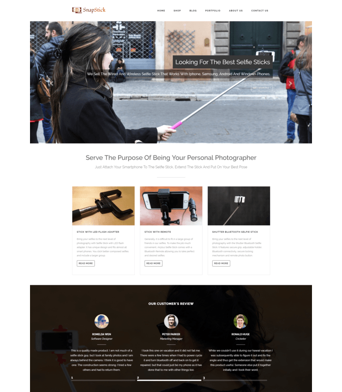 Selfie Stick Sale WordPress Theme