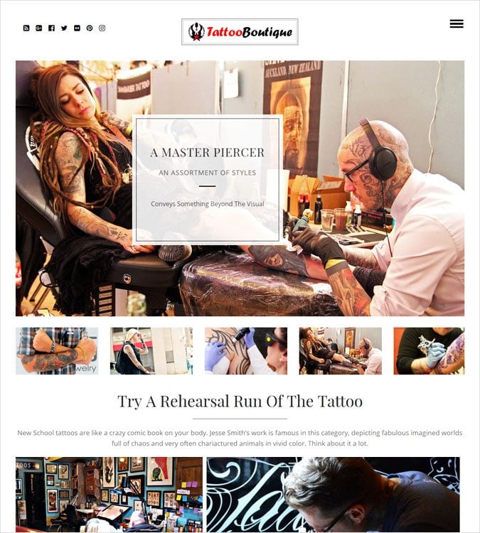 TattooBoutique WP theme