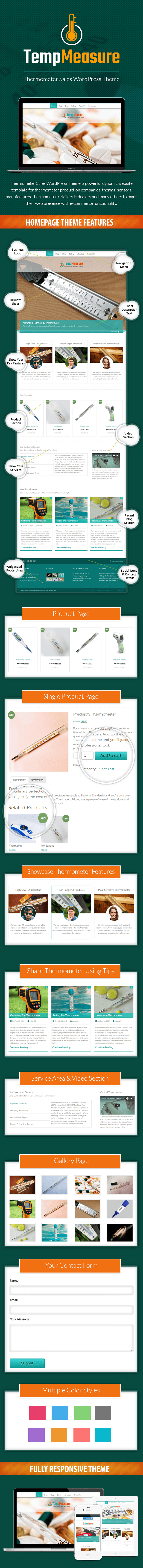 Thermometer Sales WordPress Theme Sales
