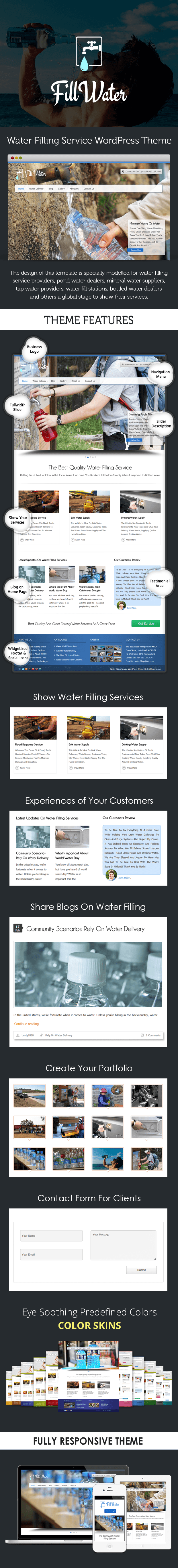 Water Filling Service WordPress Theme