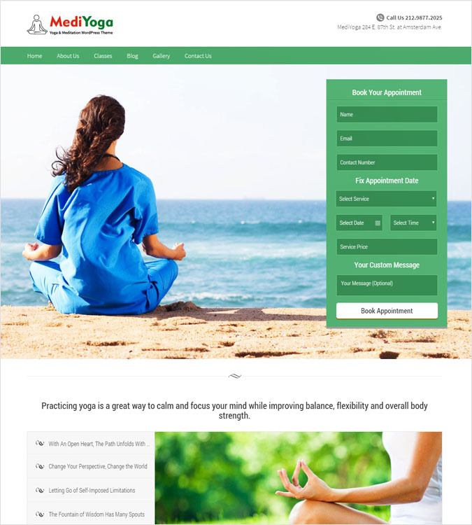 yoga WP theme