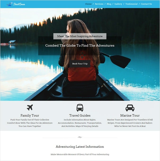 Adventure Trips Service WordPress Theme