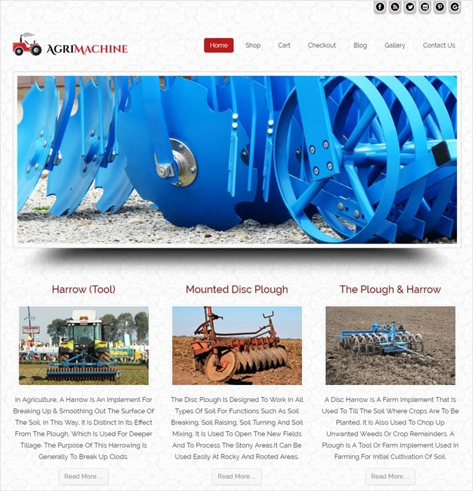 Agrimachine WP theme