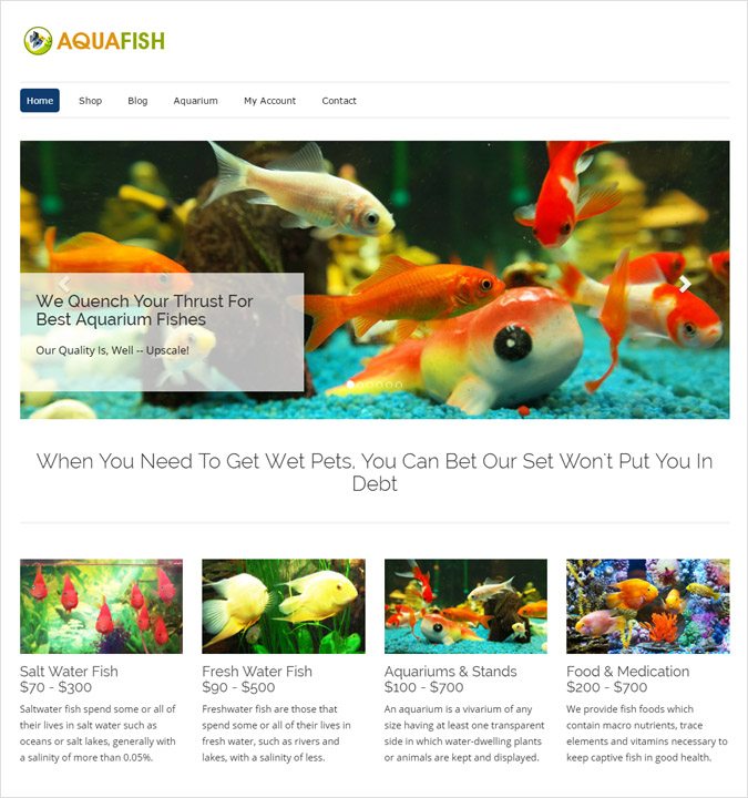 AquaFish WP theme