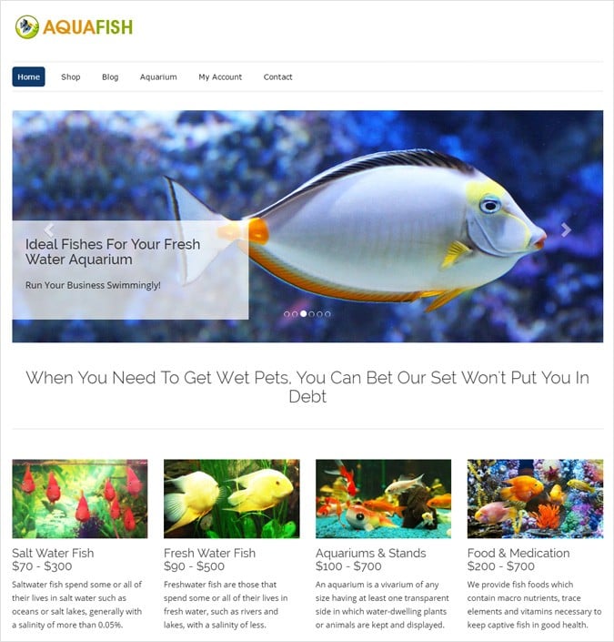 AquaFish WP theme