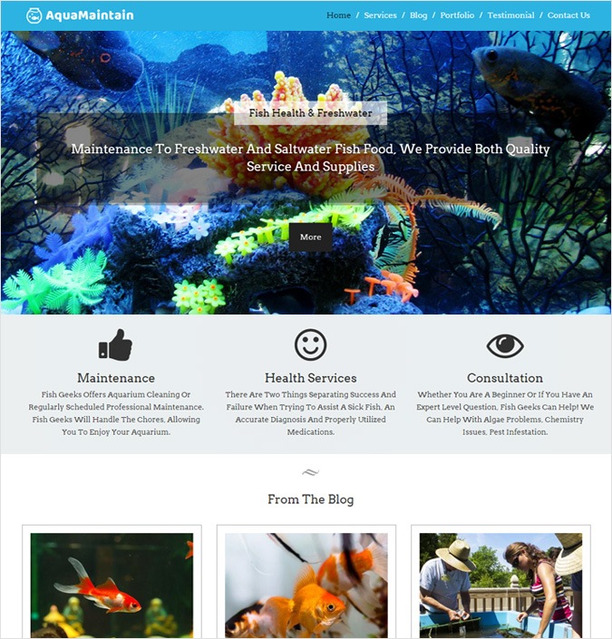 AquaMaintain WP theme