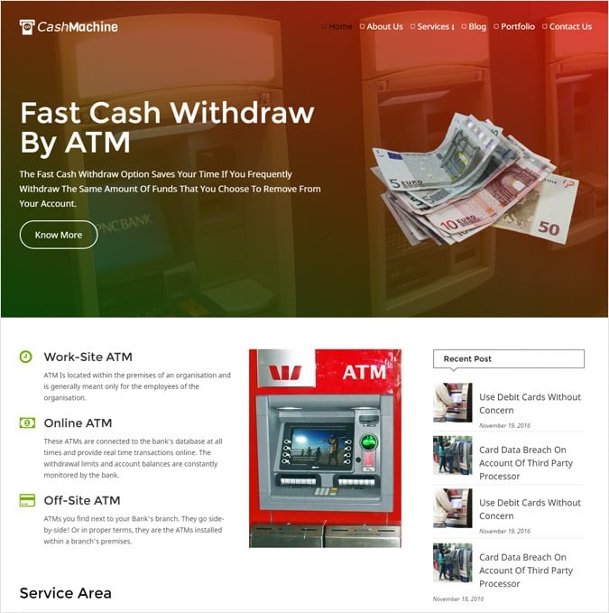 Atm Service WordPress Theme