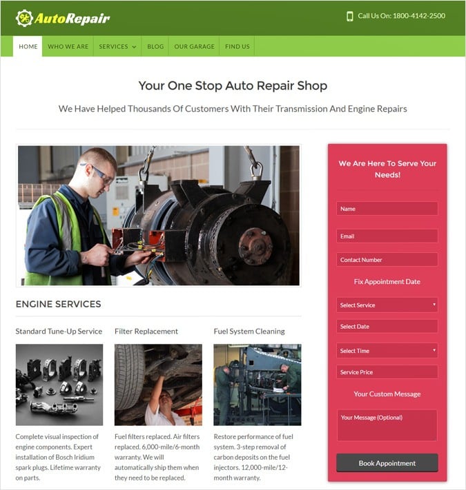 AutoRepair WP theme