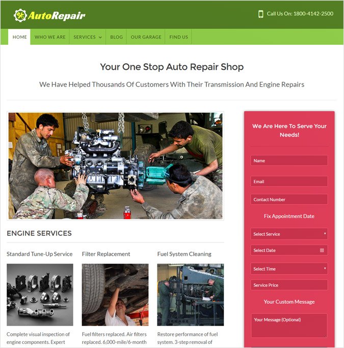 AutoRepair WP theme