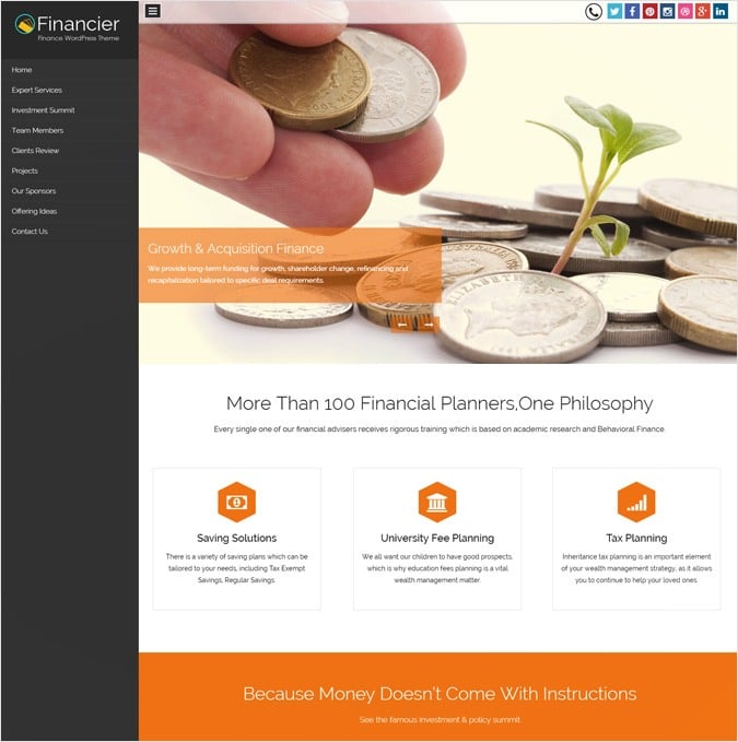 Business Finance WordPress Theme